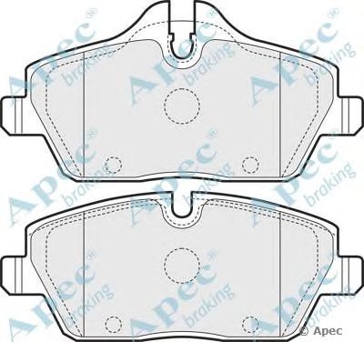 APEC BRAKING pad1443 -  Комплект тормозных колодок, дисковый тормоз